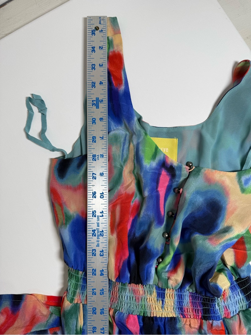 Maeve by Anthropologie Women's Size 2 Aloisia Watercolor Silk Flowy Maxi Dress - Picture 14 of 15